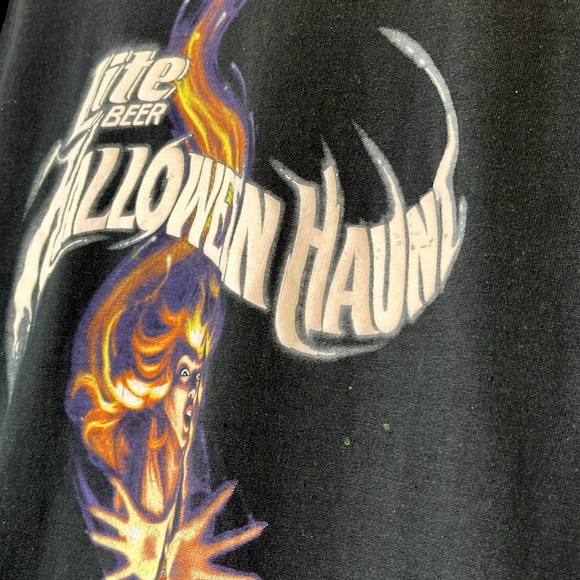 Rare Vintage Miller Lite Single Stitch Halloween Haunt XL - Picture 2 of 9